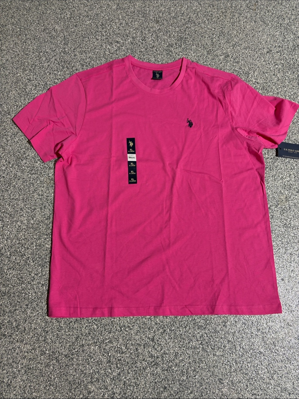 U.S. Polo Assn. Crew Neck T-Shirt in Hot Pink